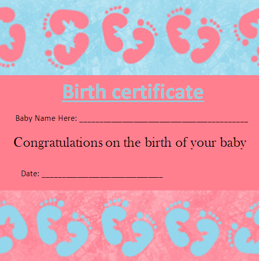 Birth Certificate Template Professional Word Templates